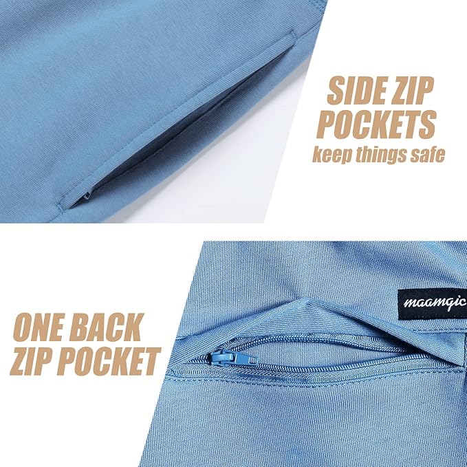 maamgic Mens Athletic Gym Shorts 5.5" Elastic Waist Casual Pajama Pocket Jogger Men Workout Short Pants