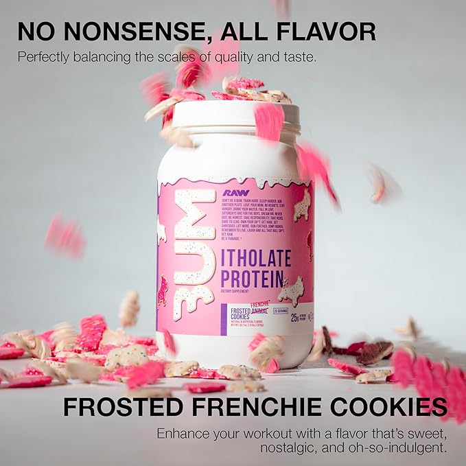 RAW Whey Isolate Protein Powder, Frosted Frenchie Cookie (CBUM Itholate) - 100% Grass-Fed Sports Nutrition Powder for Muscle Growth & Recovery - Low-Fat, Low Carb, Naturally Flavored - 25 Servings