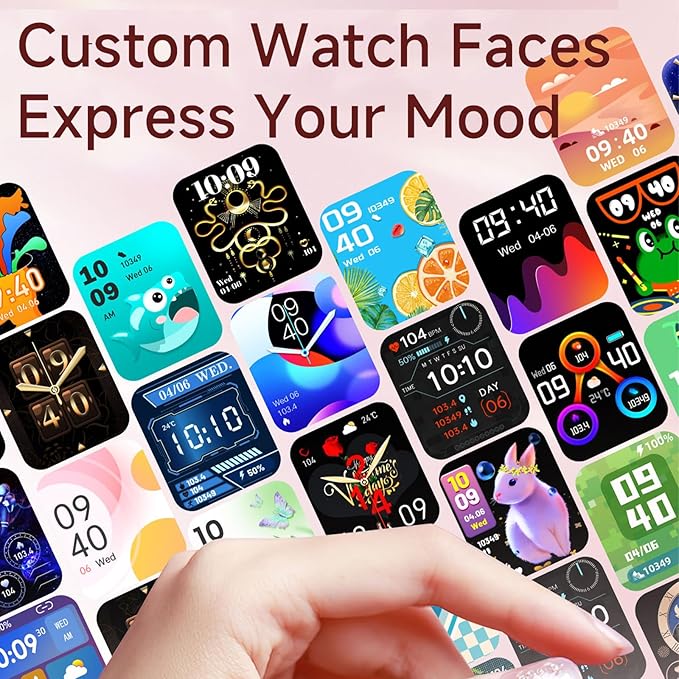 Yihou Smart Watches for Women with Heart Rate Monitor Sleep Monitoring Fitness Tracker for Women Pedometer Calorie Distance Fitness Watch Flashlight for Android iOS Gold White