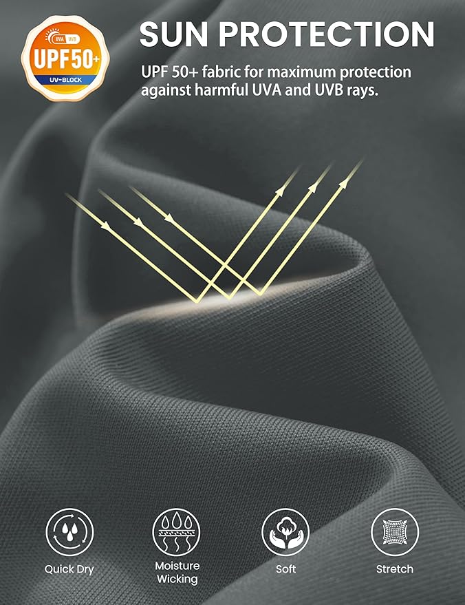 MAGCOMSEN 2 Pack Men's UPF 80+ Tank Tops Quick Dry Workout Gym Sleeveless Muscle Shirts Cooling Summer Beach Swim Shirt