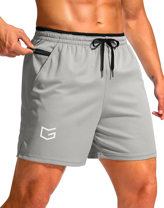 G Gradual Men's Running Athletic Shorts with Zipper Pocket 5"/ 7" Lightweight Quick Dry Gym Workout Shorts for Tennis Active