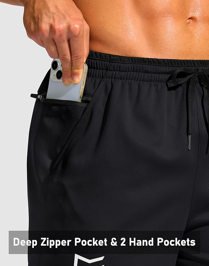 G Gradual Men's Running Athletic Shorts with Zipper Pocket 5"/ 7" Lightweight Quick Dry Gym Workout Shorts for Tennis Active