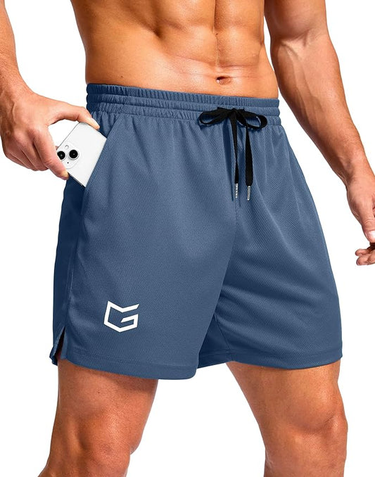 G Gradual Men's Athletic Workout Shorts with Pockets 5"/7"/9" Lightweight Quick Dry Gym Basketball Running Shorts for Men