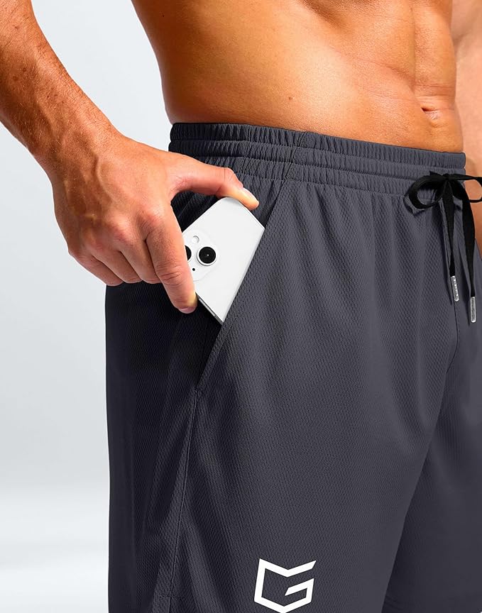 G Gradual Men's Athletic Workout Shorts with Pockets 5"/7"/9" Lightweight Quick Dry Gym Basketball Running Shorts for Men