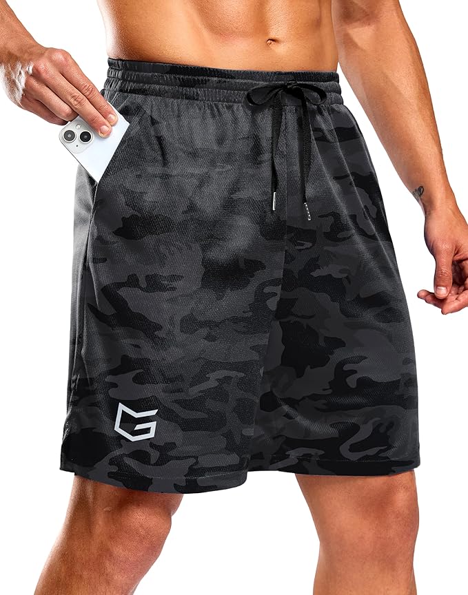G Gradual Men's Athletic Workout Shorts with Pockets 5"/7"/9" Lightweight Quick Dry Gym Basketball Running Shorts for Men
