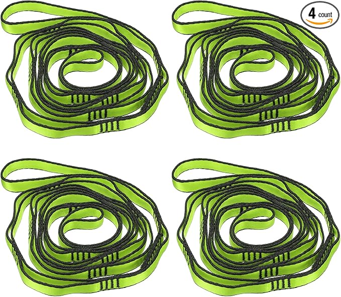 PATIKIL Daisy Chain Straps, Strong Climbing Strap Adjustable Nylon Chain Sling with Loops for Aerial Yoga Hammock Swing