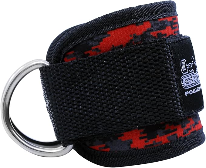 Ankle Straps for Cable Machines Double D-Ring Gym Adjustable Neoprene Premium Cuffs to Enhance Legs Abs & Glutes Kickbacks Workouts Leg Curls Extensions Booty Hip Abductors Exercise for Men & Women