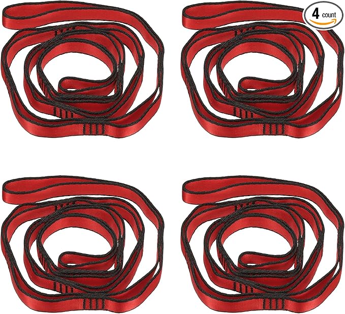 PATIKIL Daisy Chain Straps, Strong Climbing Strap Adjustable Nylon Chain Sling with Loops for Aerial Yoga Hammock Swing