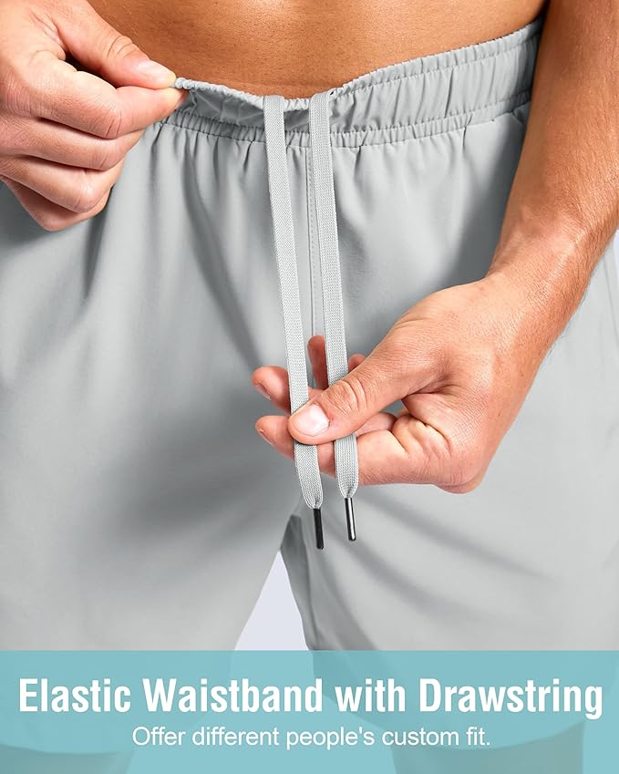 G Gradual Men's Athletic Running Shorts with Zipper Pockets Quick Dry 7"/ 5"/ 9" Workout Gym Shorts for Basketball Hiking