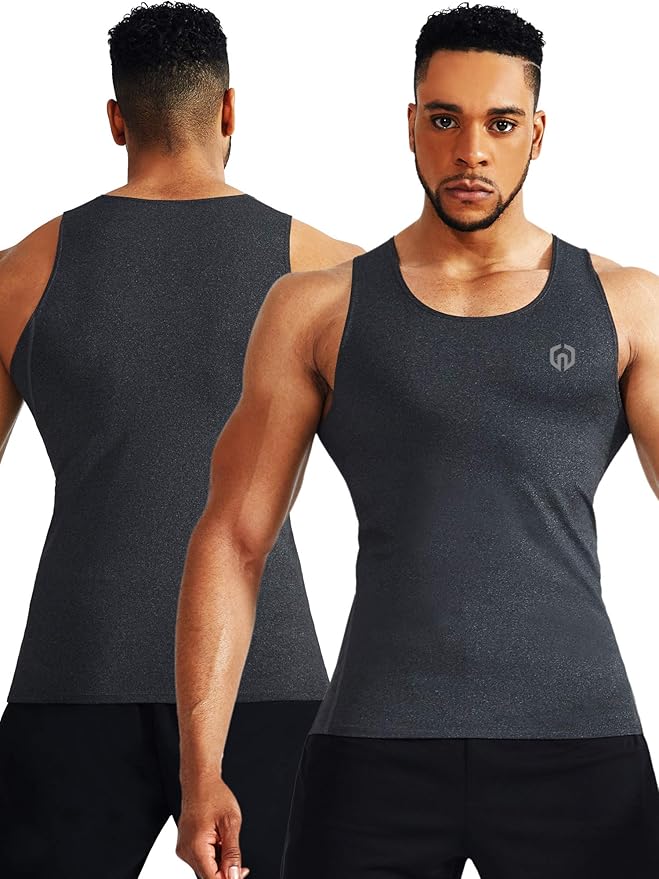 NELEUS Men's 3 Pack Dry Fit Compression Tank Top