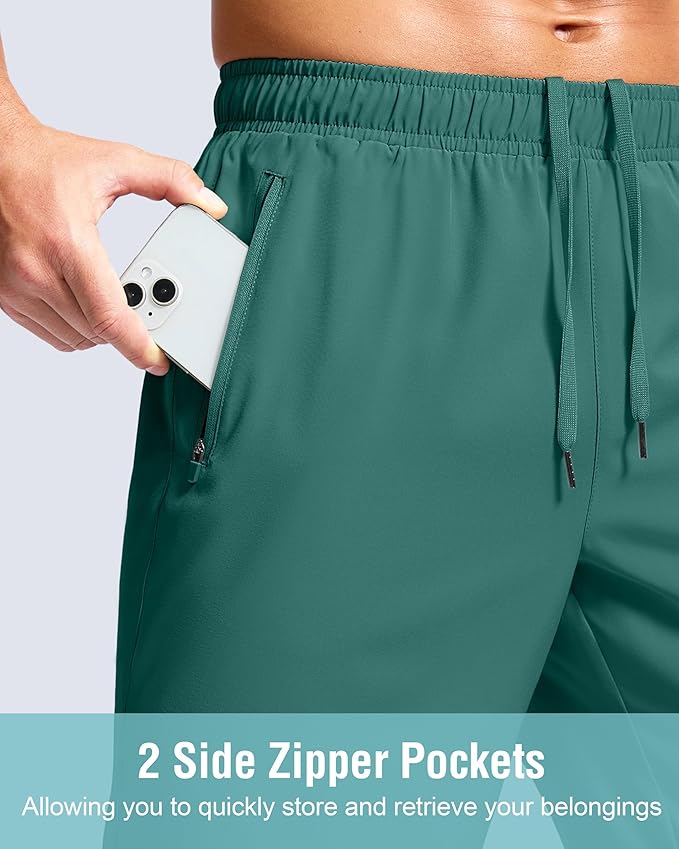 G Gradual Men's Athletic Running Shorts with Zipper Pockets Quick Dry 7"/ 5"/ 9" Workout Gym Shorts for Basketball Hiking