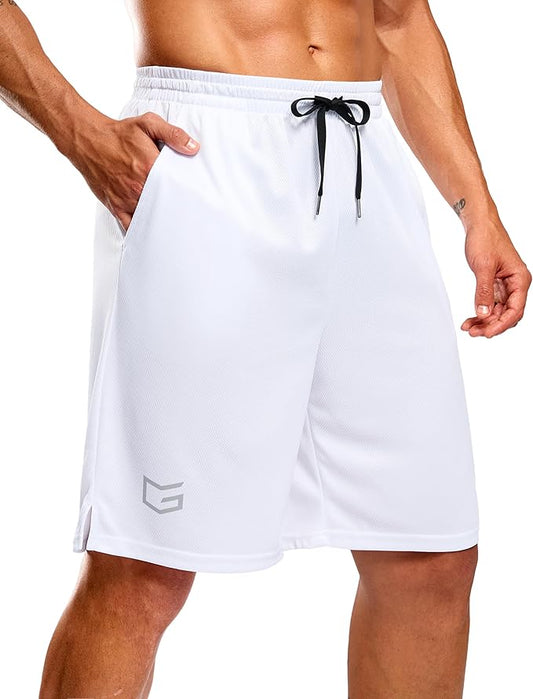 G Gradual Men's Athletic Workout Shorts with Pockets 5"/7"/9" Lightweight Quick Dry Gym Basketball Running Shorts for Men