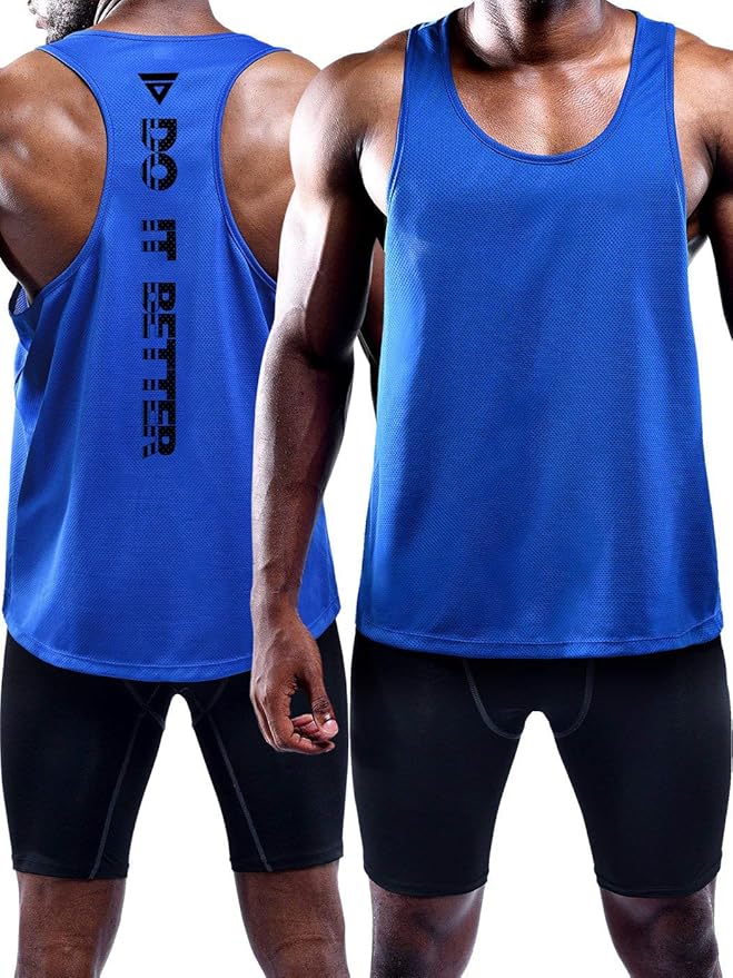 Boyzn Men's 1, 3 or 5 Pack Y-Back Workout Tank Tops, Athletic Muscle Gym Tank Tops, Fitness Bodybuilding Sleeveless T-Shirts