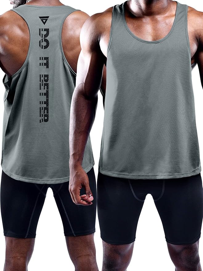 Boyzn Men's 1, 3 or 5 Pack Y-Back Workout Tank Tops, Athletic Muscle Gym Tank Tops, Fitness Bodybuilding Sleeveless T-Shirts