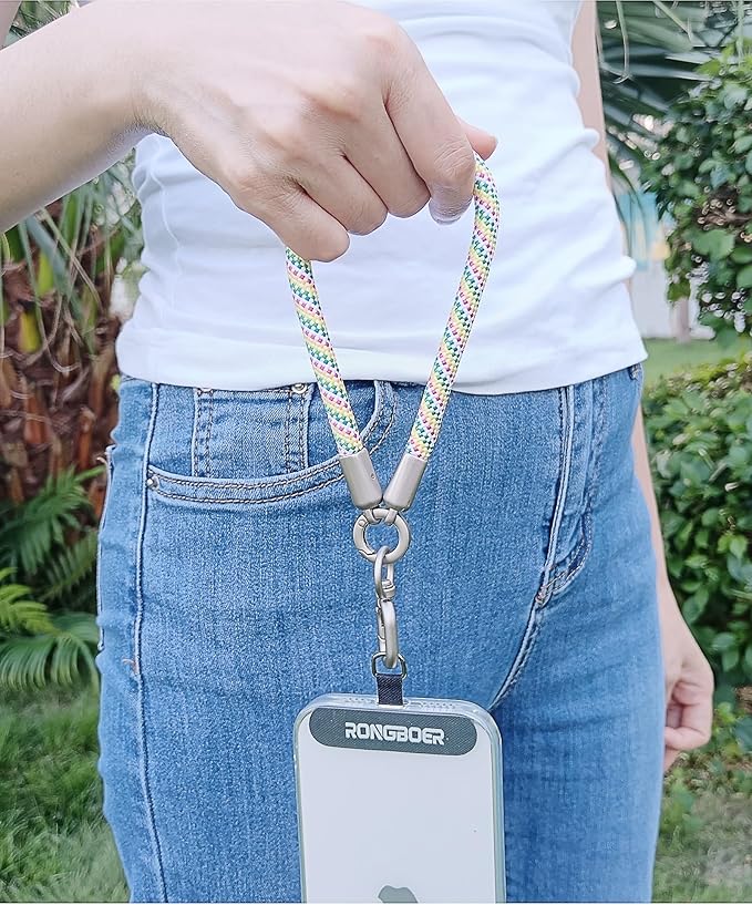 Premium Phone Lanyard for iPhone&Android-Stylish Unisex Wrist Strap with Alloy Metal Hook&Reinforced Polyester-R14