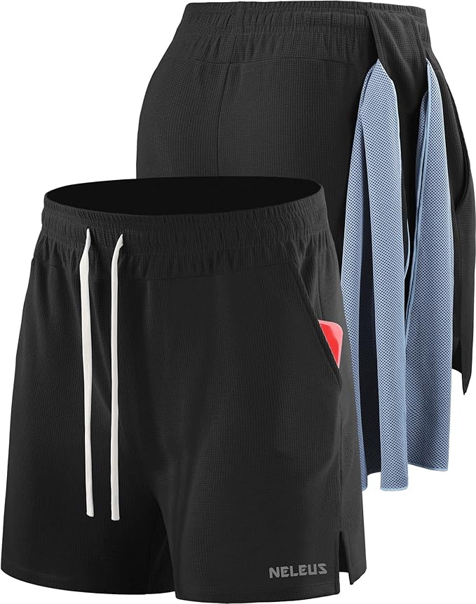 NELEUS Men's 7 inch Running Shorts Athletic Gym Workout Shorts with Pockets