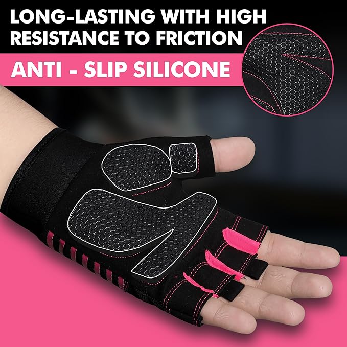 Gym Gloves for Weight Lifting,Workout Gloves with Full Palm Protection–Breathable Fitness Glove for Men & Women,Powerlifting,Pull Ups,Cycling,Gym Training