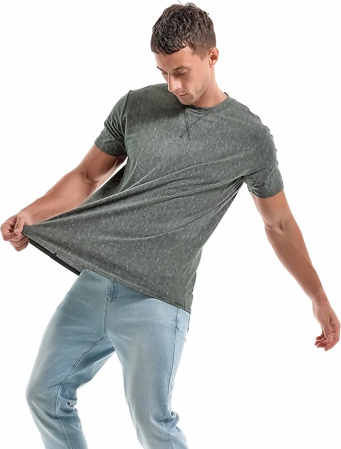 KLIEGOU Men's T-Shirts - Premium Cotton Crew Neck Tees S - 4XL