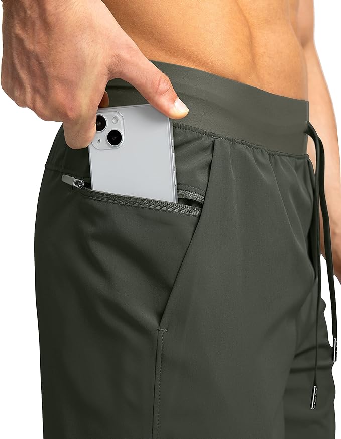 Men's Running Shorts with Zipper Pockets 9 Inch/ 7 Inch / 5 Inch Lightweight Quick Dry Gym Workout Athletic Shorts for Men
