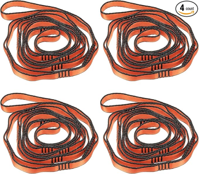 PATIKIL Daisy Chain Straps, Strong Climbing Strap Adjustable Nylon Chain Sling with Loops for Aerial Yoga Hammock Swing
