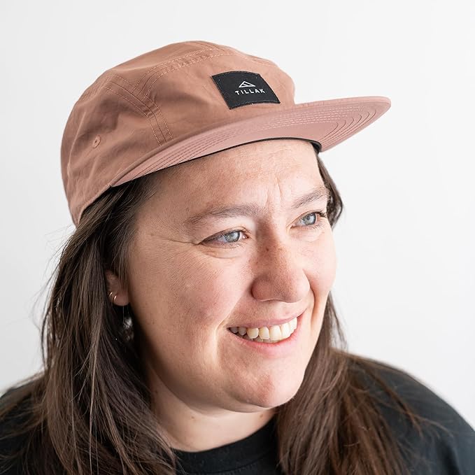 Tillak Wallowa Camp Hat, Lightweight Nylon 5 Panel Cap with Snap Closure