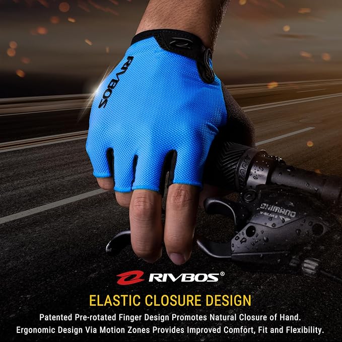 RIVBOS Cycling Gloves Bike Gloves for Men Women with Anti-Slip Shock-Absorbing Pad for Bicycle/Workout/Road Bike/Gym/Driving CHG001