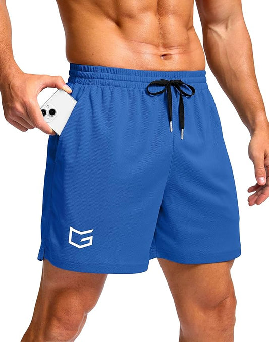 G Gradual Men's Athletic Workout Shorts with Pockets 5"/7"/9" Lightweight Quick Dry Gym Basketball Running Shorts for Men