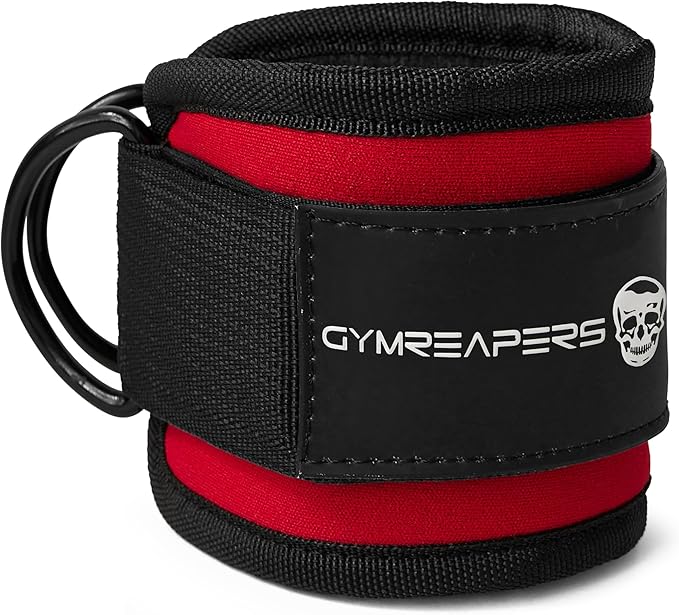 Gymreapers Ankle Straps For Cable Machine Kickbacks, Glute Workouts, Lower Body Exercises - Adjustable Leg Straps with Neoprene Padding