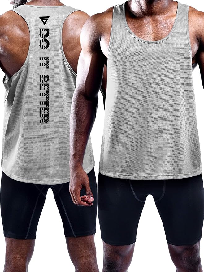 Boyzn Men's 1, 3 or 5 Pack Y-Back Workout Tank Tops, Athletic Muscle Gym Tank Tops, Fitness Bodybuilding Sleeveless T-Shirts