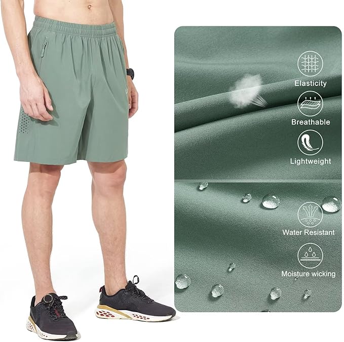 NORTHYARD Men's Athletic Running Shorts Quick Dry Workout Shorts 7"/ 5"/ 9" Lightweight Sports Gym Basketball Tennis Hiking