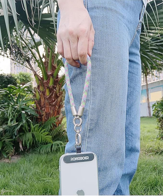 Premium Phone Lanyard for iPhone&Android-Stylish Unisex Wrist Strap with Alloy Metal Hook&Reinforced Polyester-R14