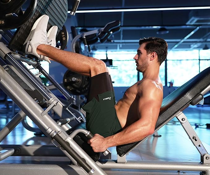 Pudolla Men’s 2 in 1 Running Shorts 5" Quick Dry Gym Athletic Workout Shorts for Men with Phone Pockets