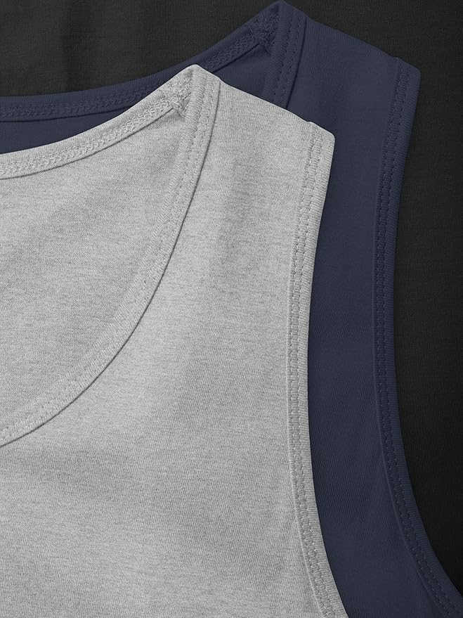 Hat and Beyond Mens Tank Top Soft Performance Boxing Gym Shirts Plain Muscle Tee