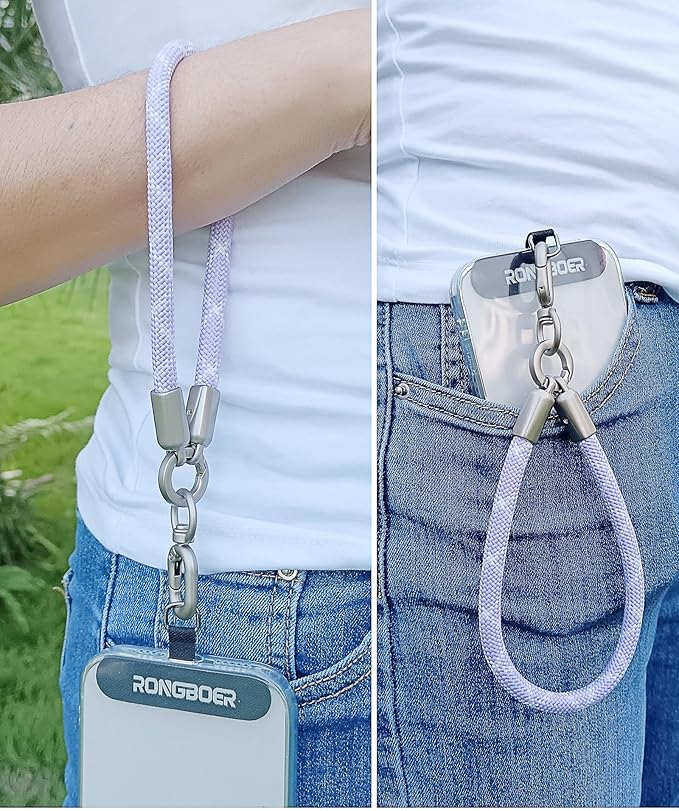 Premium Phone Lanyard for iPhone&Android-Stylish Unisex Wrist Strap with Alloy Metal Hook&Reinforced Polyester-R14