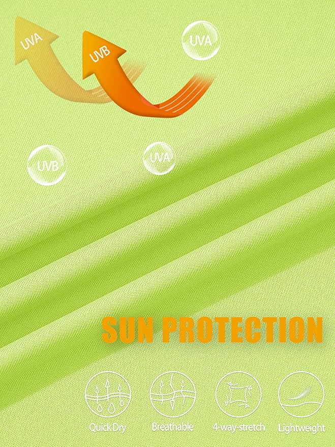 MAGCOMSEN Men's Hooded UPF 50+ Sun Protection T Shirts Long Sleeve Athletic Fishing Shirts Rash Guards