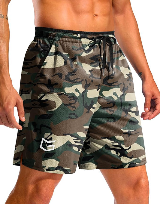 G Gradual Men's Running Athletic Shorts with Zipper Pocket 5"/ 7" Lightweight Quick Dry Gym Workout Shorts for Tennis Active