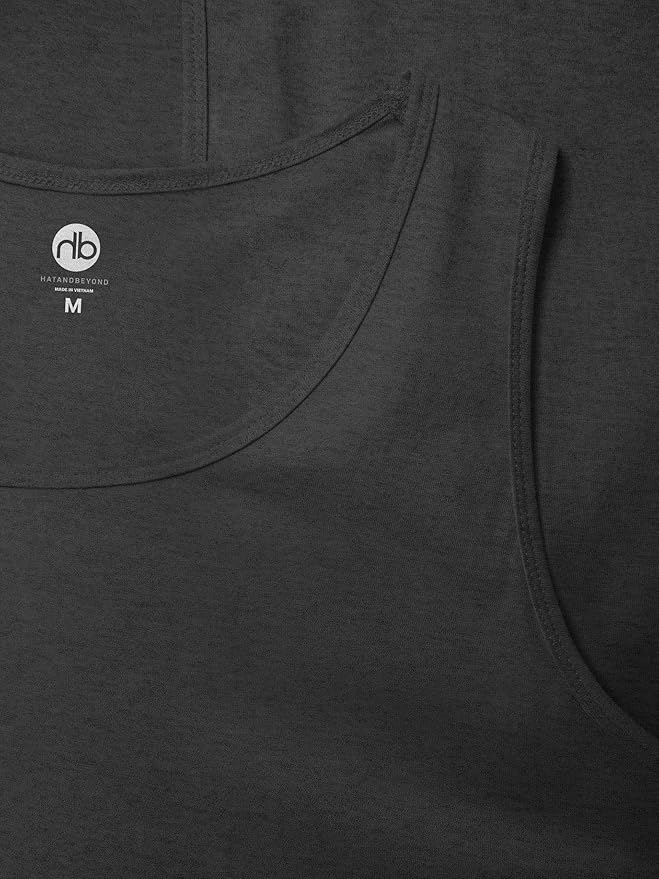 Hat and Beyond Mens Tank Top Soft Performance Boxing Gym Shirts Plain Muscle Tee