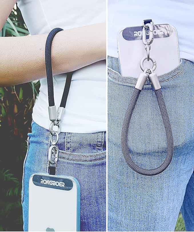 Premium Phone Lanyard for iPhone&Android-Stylish Unisex Wrist Strap with Alloy Metal Hook&Reinforced Polyester-R14
