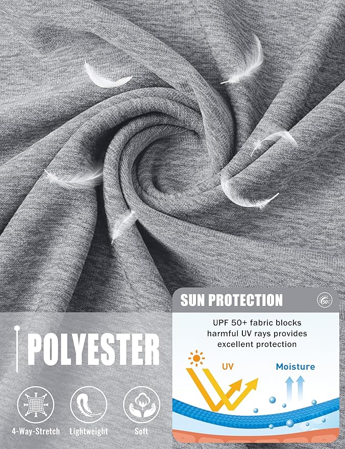 MAGCOMSEN Men's Long Sleeve Shirts UPF 50+ UV Sun Protection Athletic Shirts for Hiking Running Workout Rash Guard