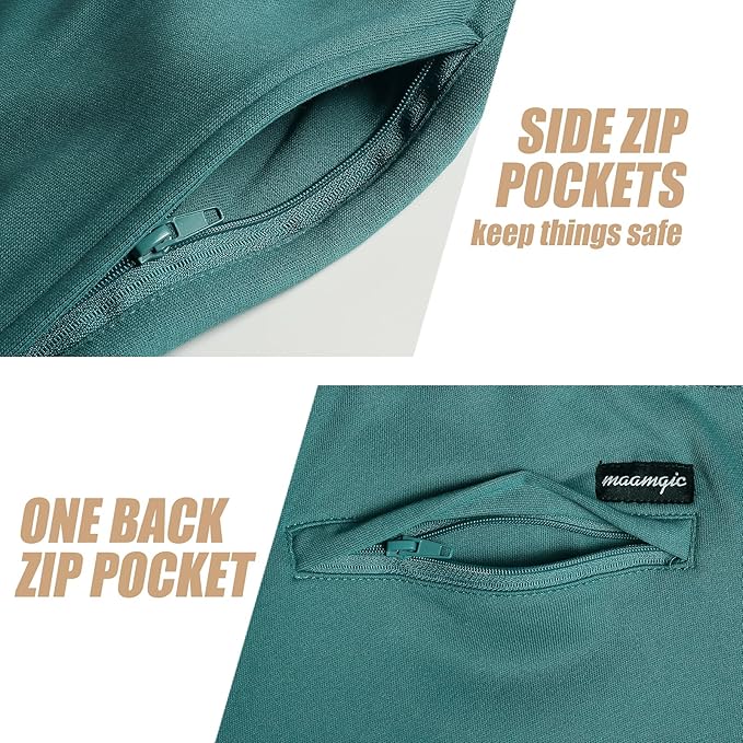 maamgic Mens Athletic Gym Shorts 5.5" Elastic Waist Casual Pajama Pocket Jogger Men Workout Short Pants