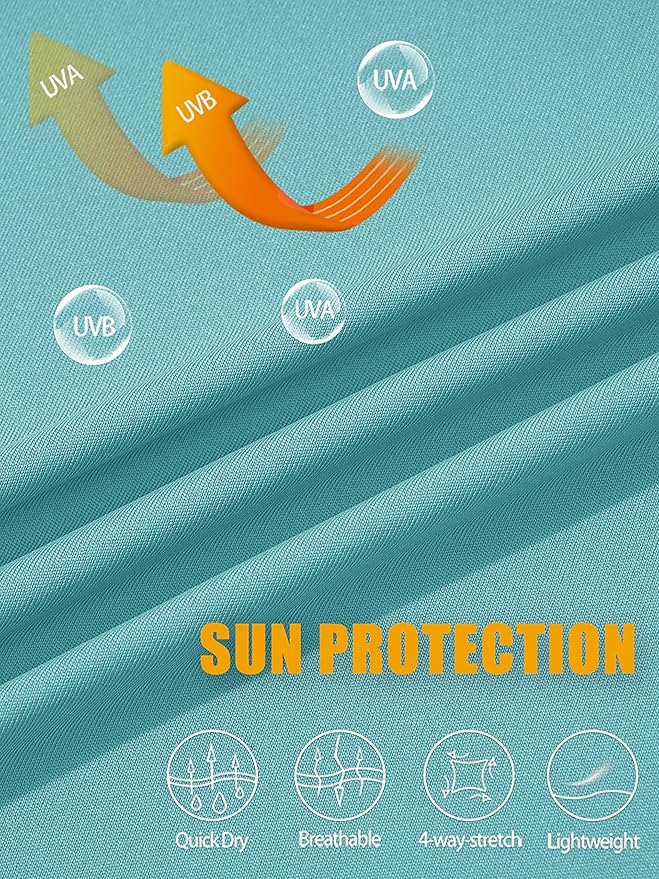 MAGCOMSEN Men's Hooded UPF 50+ Sun Protection T Shirts Long Sleeve Athletic Fishing Shirts Rash Guards