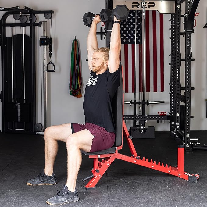 REP Fitness Adjustable Bench, AB-3100 V3 – 700 lb Rated for Home and Garage Gym Workouts, Weight Lifting, and Strength Training