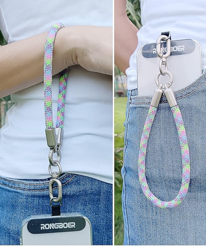 Premium Phone Lanyard for iPhone&Android-Stylish Unisex Wrist Strap with Alloy Metal Hook&Reinforced Polyester-R14