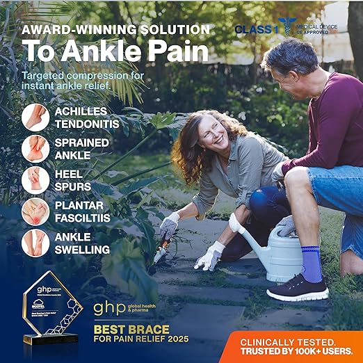 Modvel Foot & Ankle Brace Socks for Sprained Ankle Compression Sleeve - Plantar Fasciitis Relief Brace, Foot Support for pain Women & Men - Tendonitis & Arthritis Feet Sleeve, Stabilizing Ankles Wrap