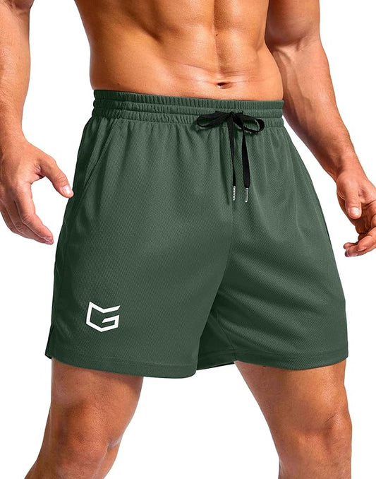 G Gradual Men's Athletic Workout Shorts with Pockets 5"/7"/9" Lightweight Quick Dry Gym Basketball Running Shorts for Men
