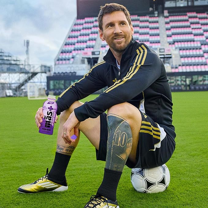 Más+ By Messi Greatest Grape, Sports Drink & Hydration Beverage, Natural Flavors with Vitamins and Electrolytes, No Artificial Sweeteners or Colors, 12-pack