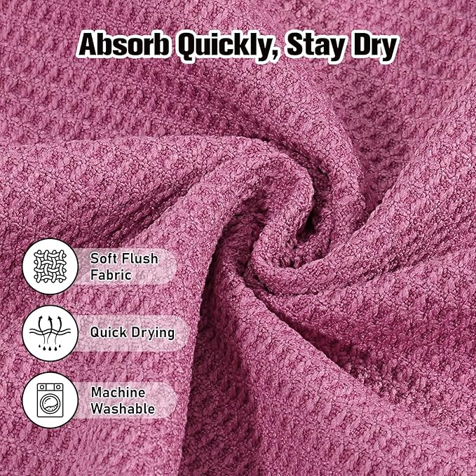 MoKo Hot Yoga Towel, Non-Slip Yoga Mat Towel with Grip Dots, 74.4"×27.3" Yoga Mat Cover for Pilates, Fitness, Meditation