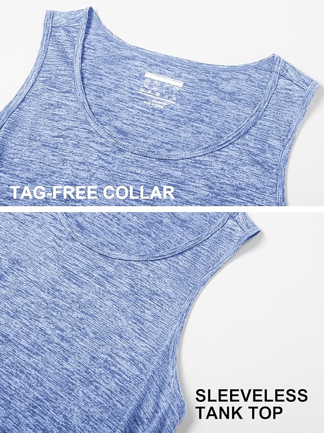 MAGCOMSEN Mens Workout Tank Tops Undershirt Cotton Muscle Athletic Sleeveless Shirts for Gym