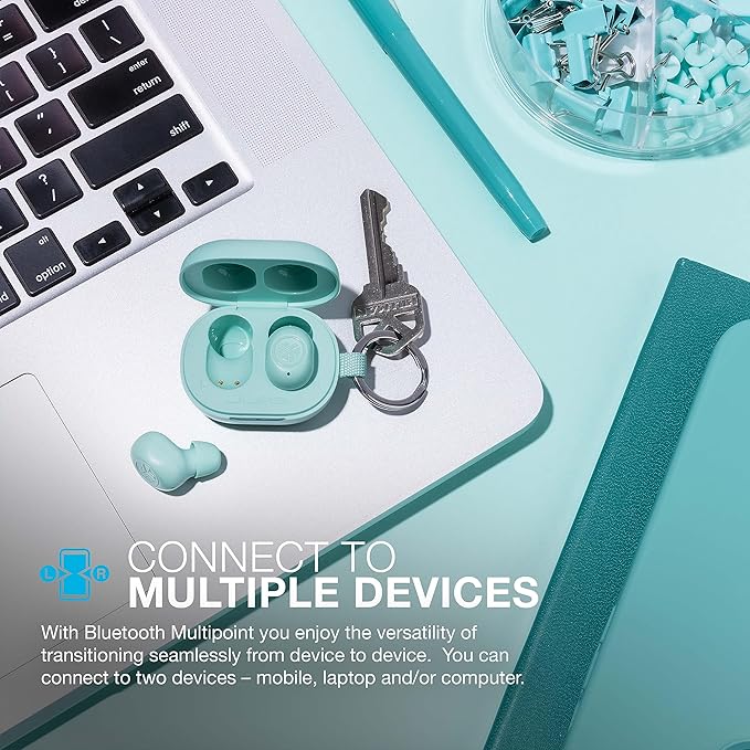 JLab JBuds Mini True Wireless Bluetooth Earbuds + Charging Case, Mint, IP55 Sweat and Dust Proof, Bluetooth Multipoint, Be Aware Audio, 3 EQ Sound Settings, Crystal Clear Calls