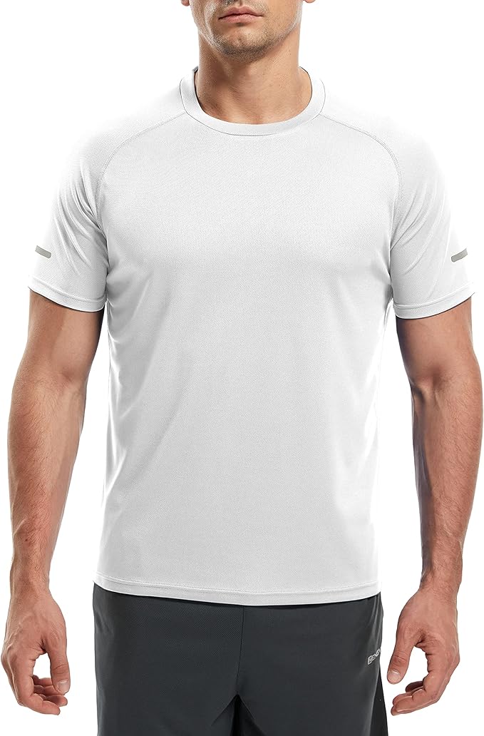 frueo Men's 1/3 Pack Workout Shirts Quick Dry Moisture Wicking Short Sleeve Mesh Athletic T-Shirts